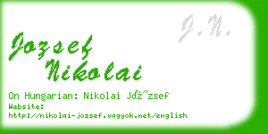 jozsef nikolai business card